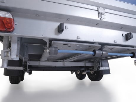  Loading Ramp Tray - Galvanised steel trays are fixed underneath the trailer chassis and provide a convenient way to neatly and securely carry a pair of 2.4m loading ramps.