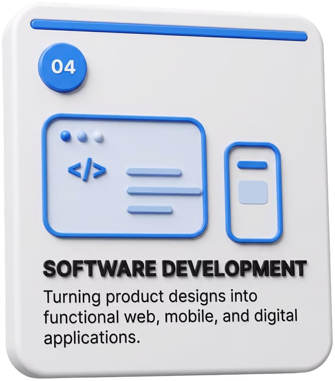 Turning product design into funtional web, mobile, and digital applications