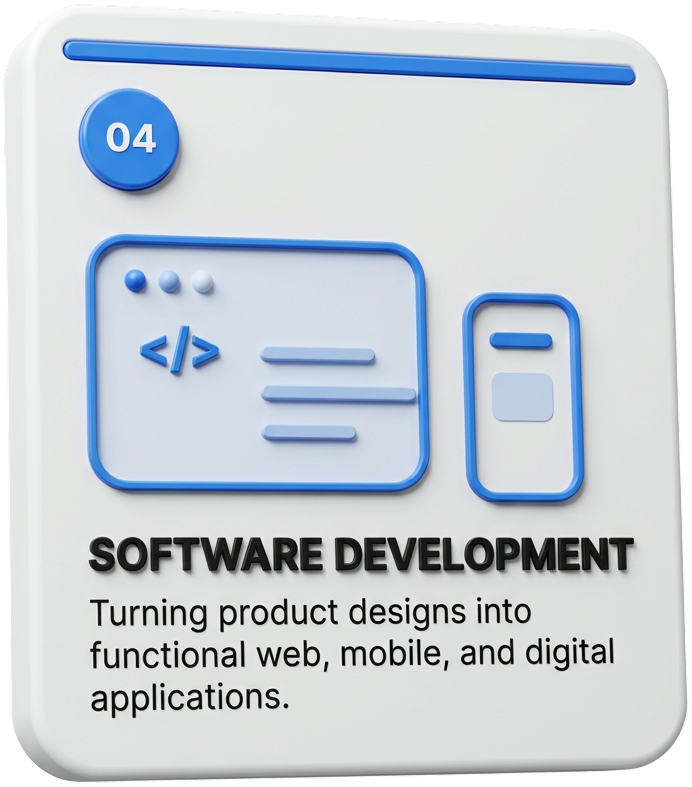 Turning product design into funtional web, mobile, and digital applications