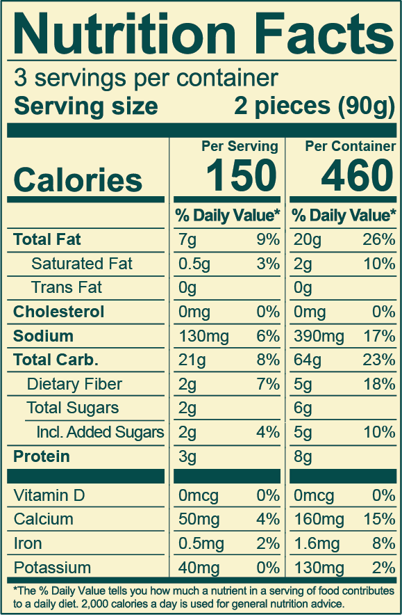 Classic Homestyle Waffle/Pancake Mix Nutrition Facts Panel