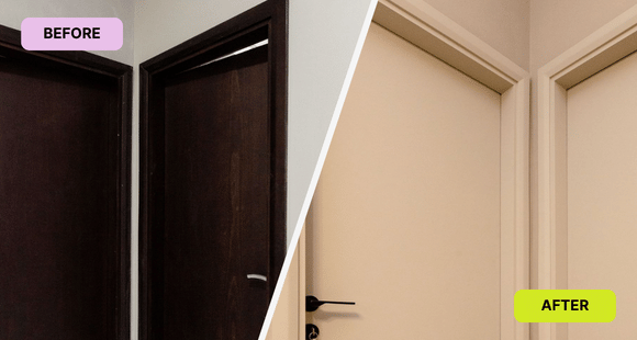 Before and after doors