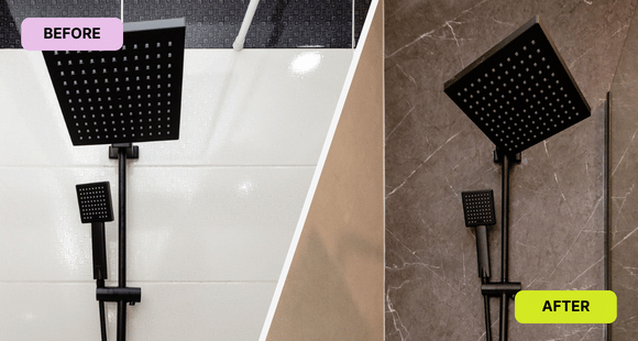 Before and after bathroom