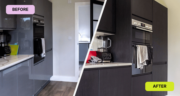 Before and after kitchen