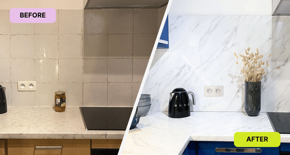 Before and after kitchen