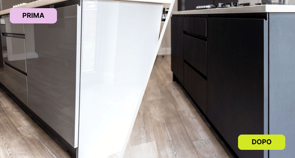 Prima e dopo mobili da cucina