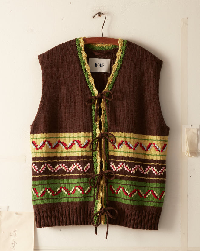 Foliage Vest KNITWEAR BODE New York