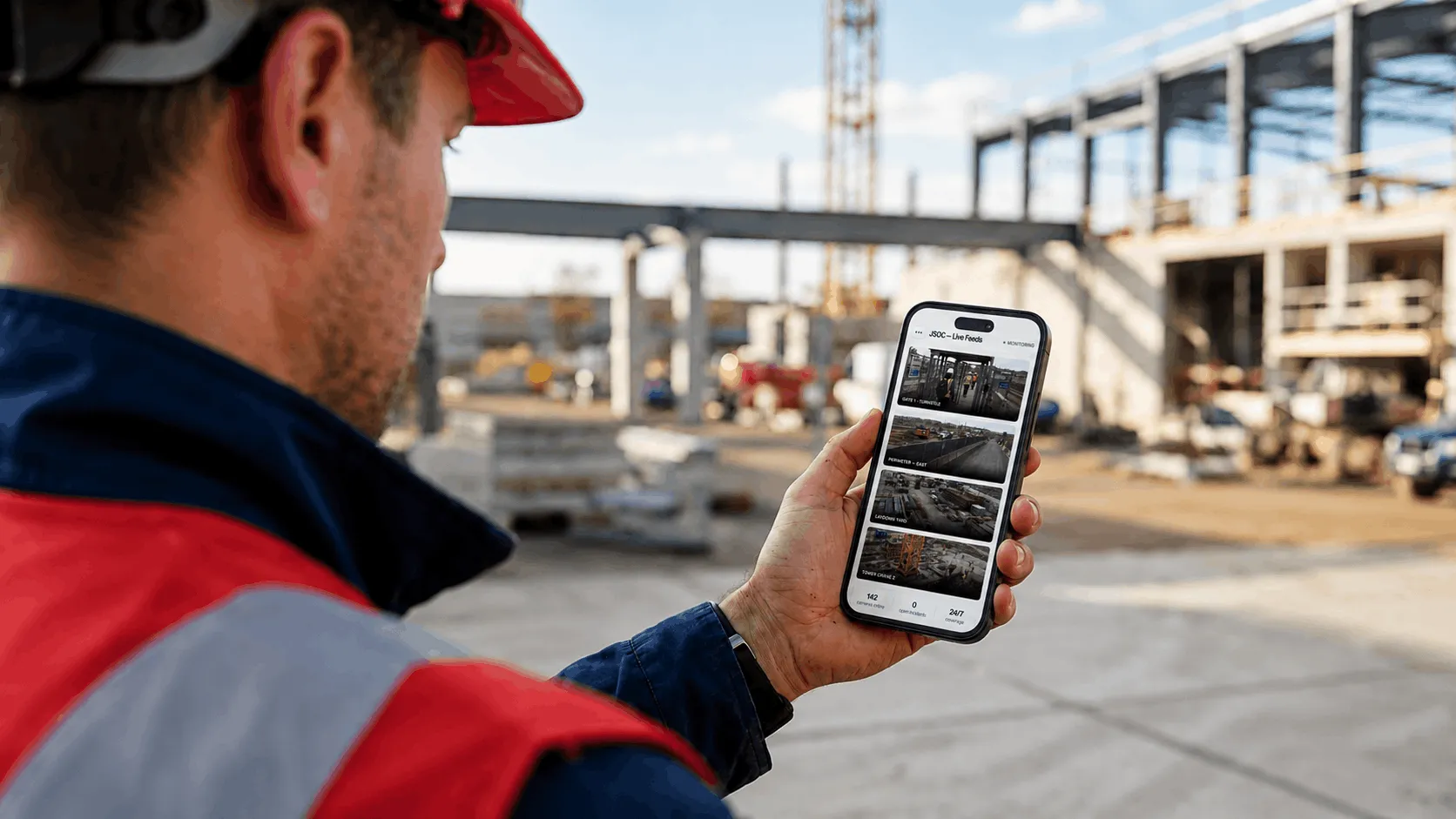 Sitemetric app showing a verified safety detection delivered to the project team.
