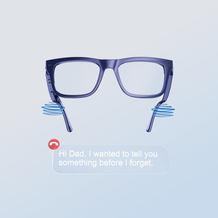 Black Nuance Audio hearing glasses with discreet built-in audio technology