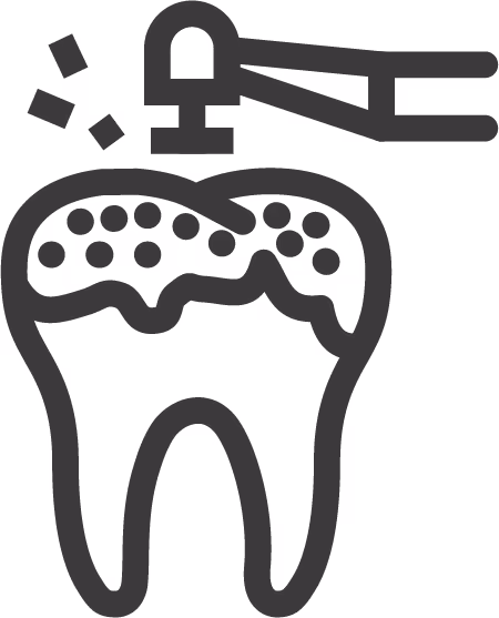 tooth and dental drill icon