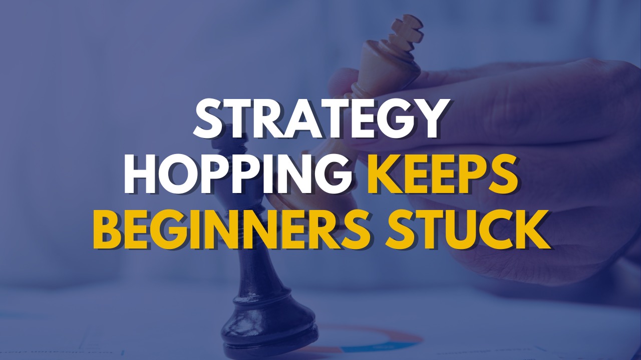 Strategy Hopping Keeps Beginners Stuck