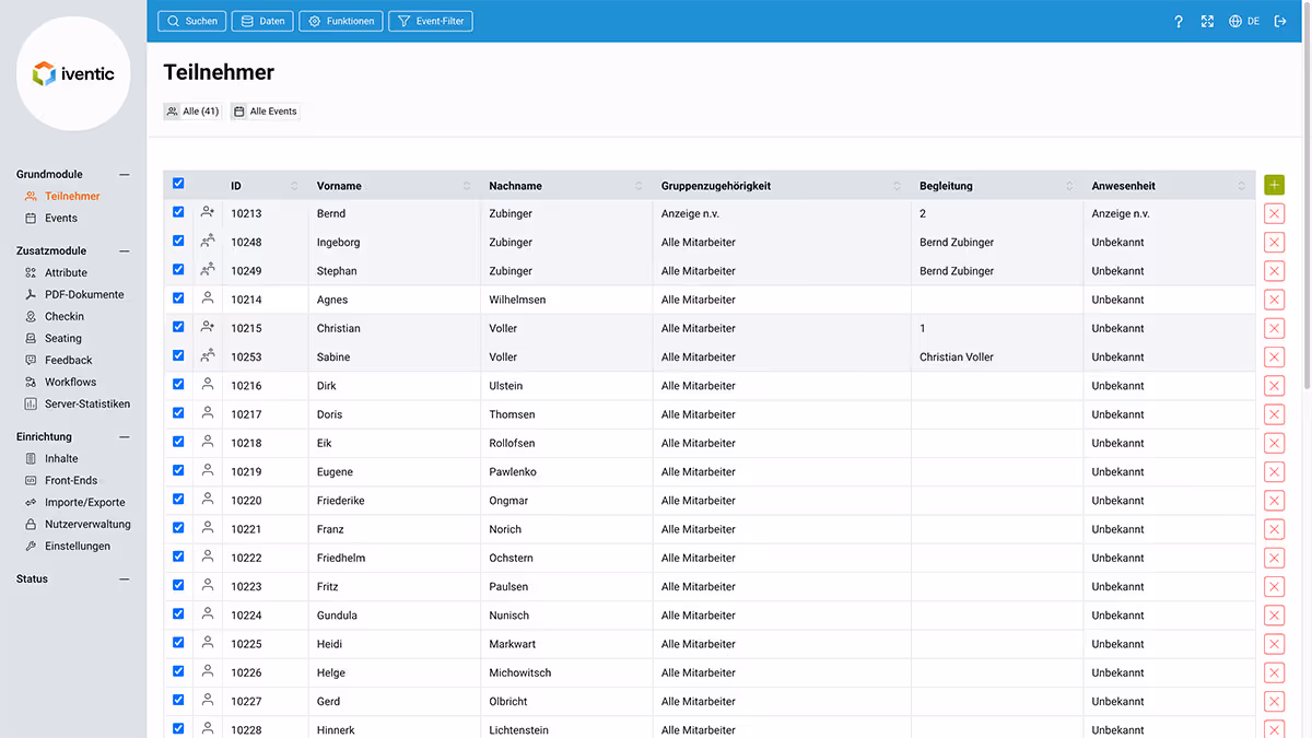 Compledo - Teilnehmermanagement Software