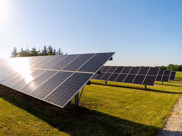 Solar panels at Frontier headquarters