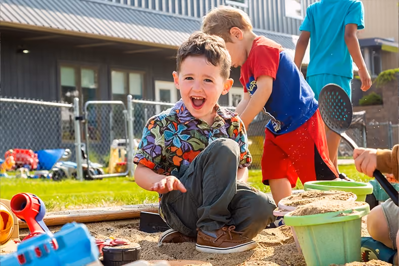 Children playing in Frontier childcare center