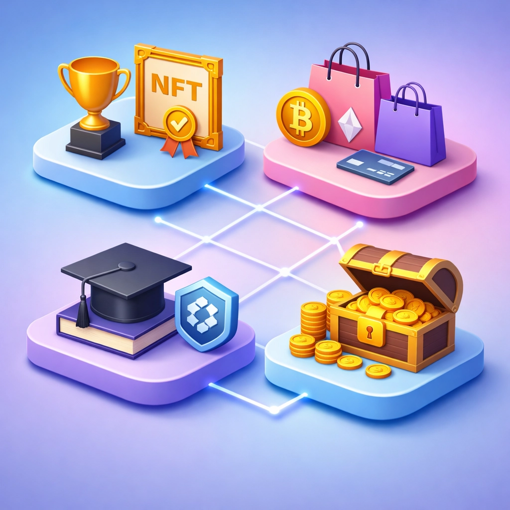 Four blockchain automation use cases: NFT certificates, token rewards, payments, and loyalty programs