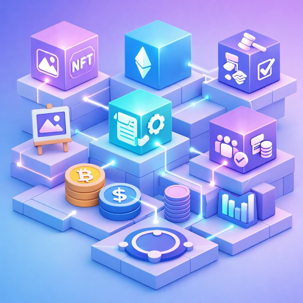 Web3 features including NFTs, tokens, smart contracts, and DAO integrations on Webflow