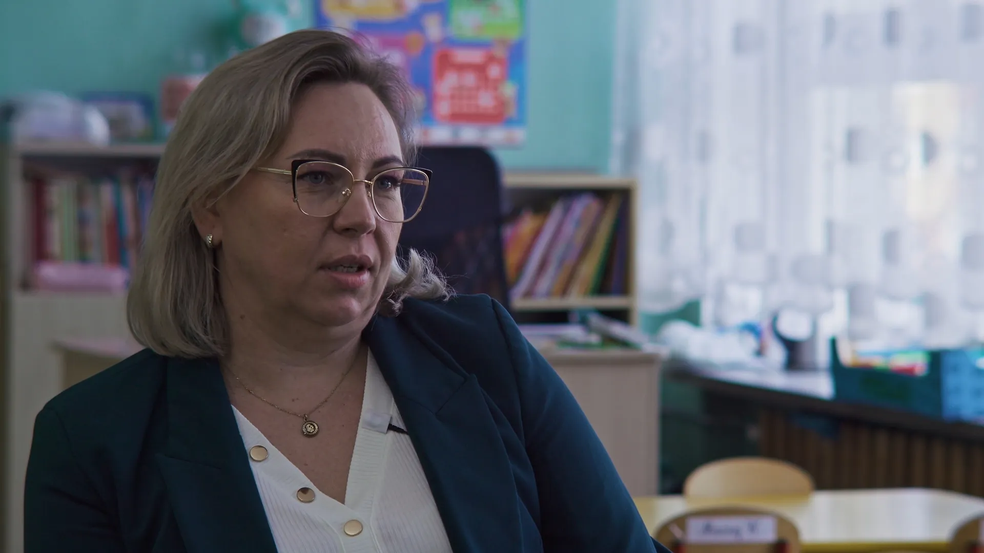 Ktarzyna Nowosad, leder, City School No. 1 "Little Prince", Hrubieszów – still fra intervju til filmproduksjon for KS