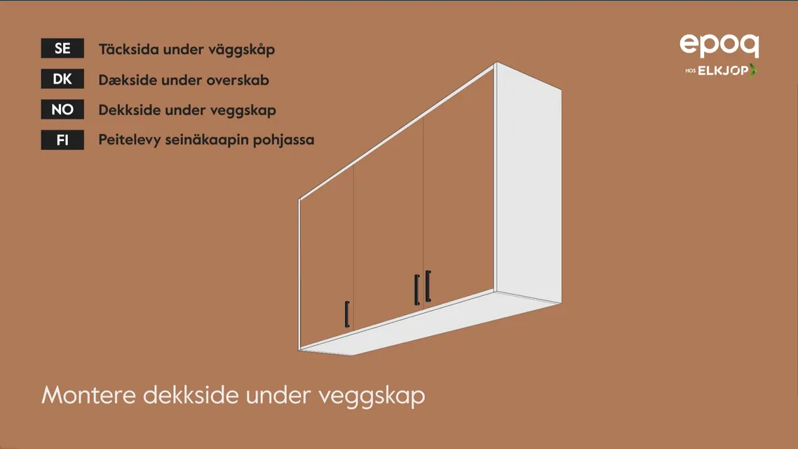 19. Dekkside under veggskap