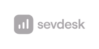 sevdesk company logo with stylized bar chart in a rounded square to the left of the company name in lowercase.