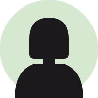 Schwarze Silhouette einer weiblichen Figur vor einem hellgrünen Kreis-Hintergrund.