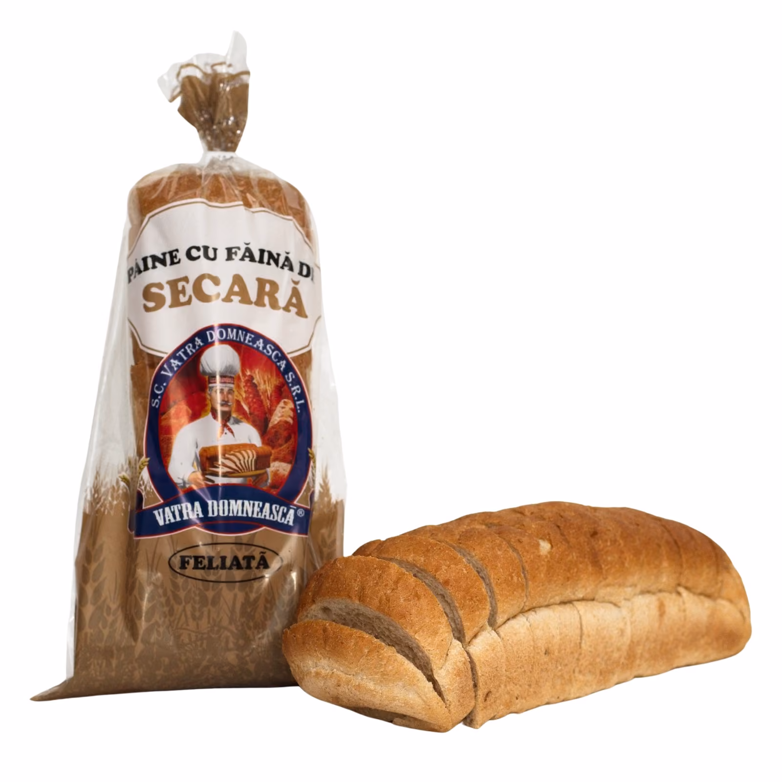Paine cu Faina de Secara Felii 300 gr