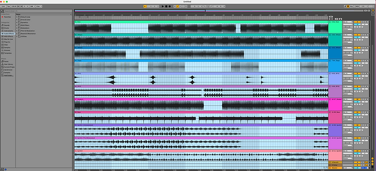 Ableton Live's arrangement view