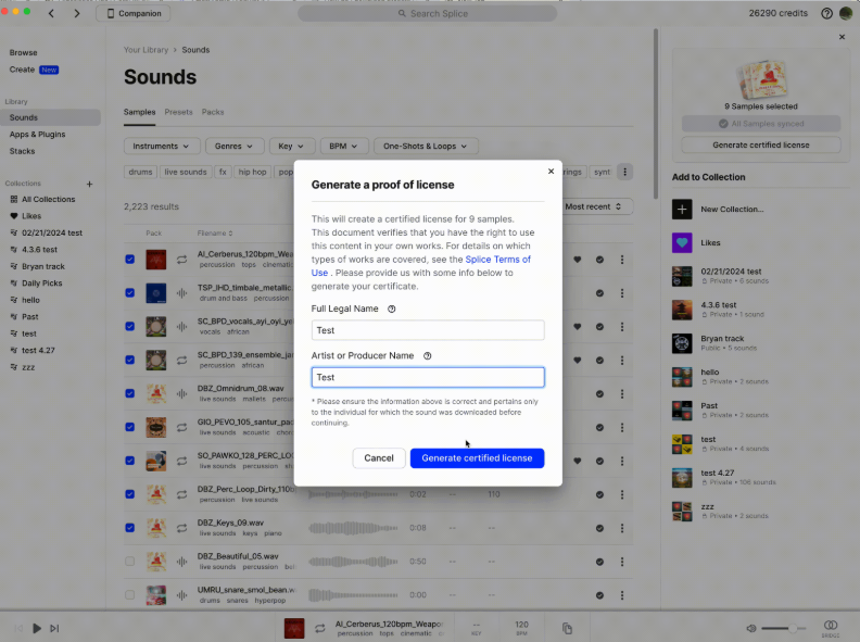 A music license ensures that your use of samples is legally protected when distributing your work commercially