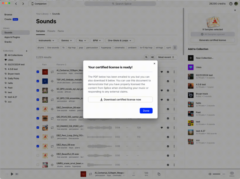 Music licenses help safeguard your rights and ensure that the samples you use are cleared for commercial use