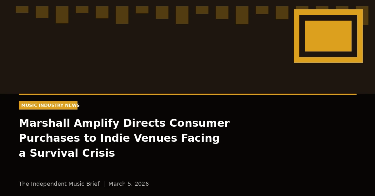 Marshall Launches Amplify Program to Fund Independent Venues Through Consumer Purchases