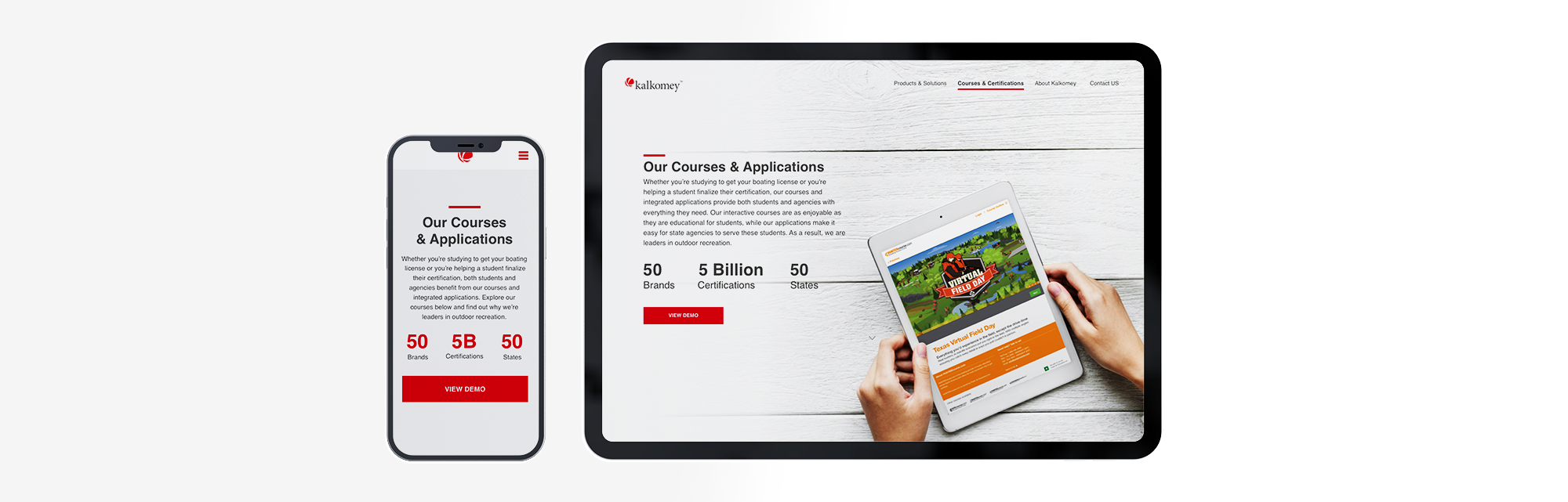 Mockup of Kalkomey website redesign