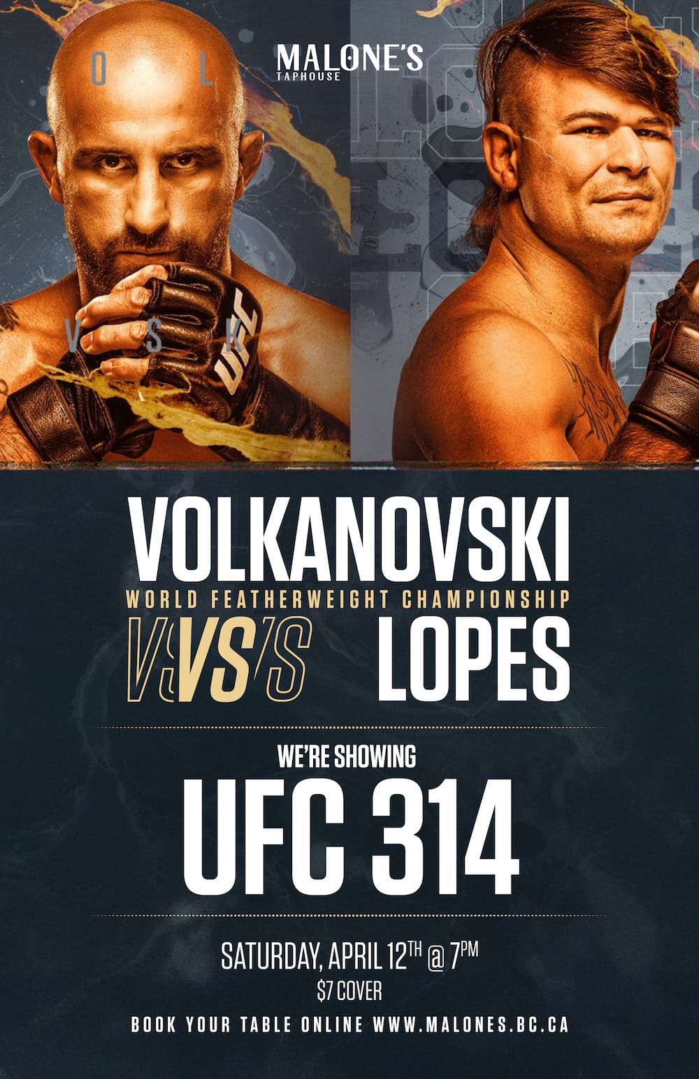 UFC 314: Volkanovski vs Lopes