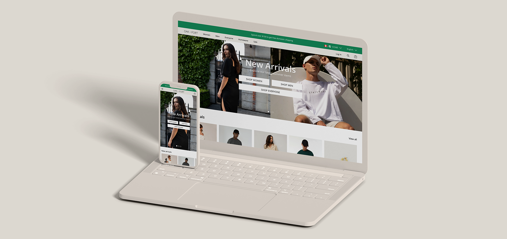 a laptop with shopping site