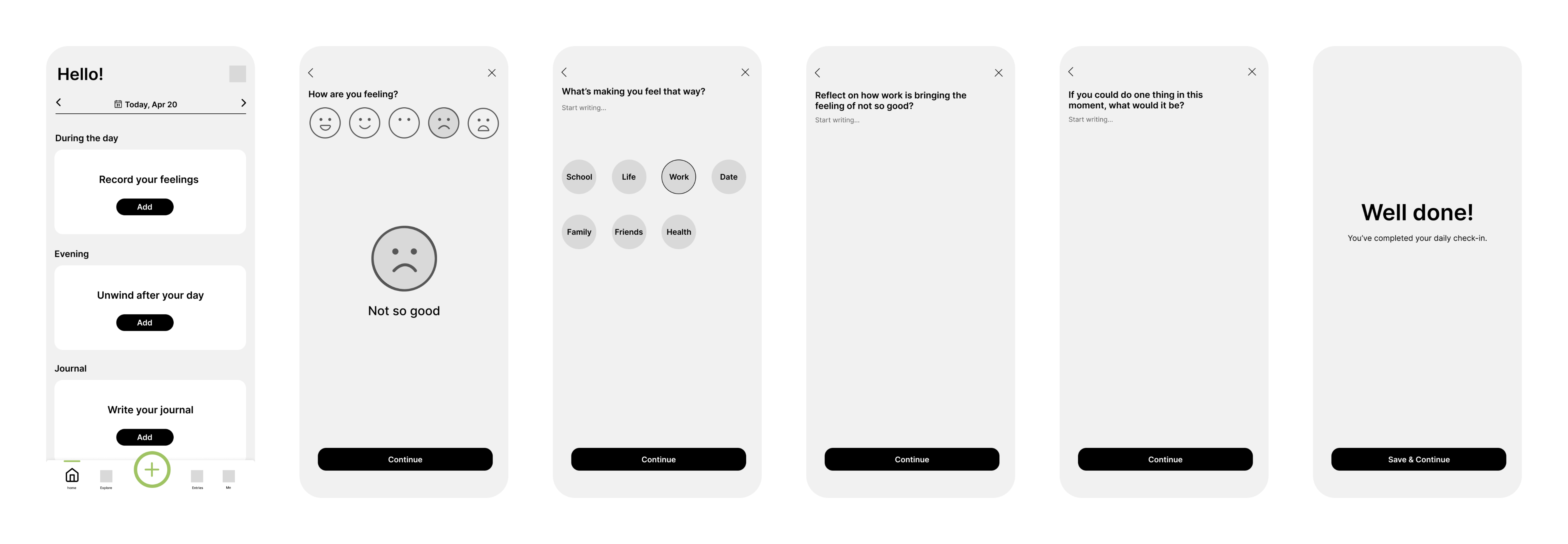 early prototype on mobile