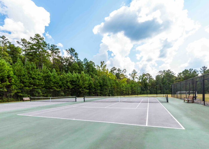 Tennis courts at Serenbe