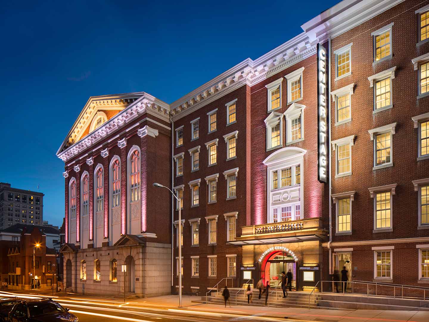 A photo of the exterior of the theater.