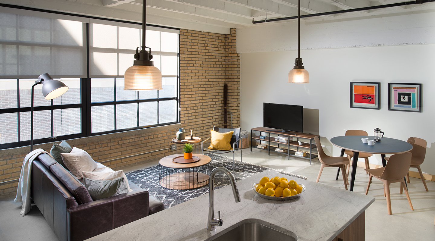 Photo of interior living room.