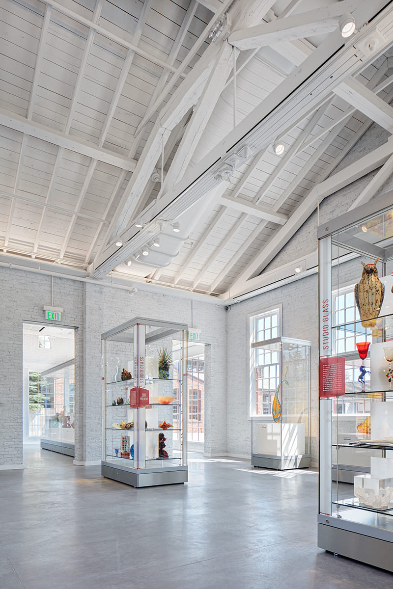 A photo of exhibits at a museum.