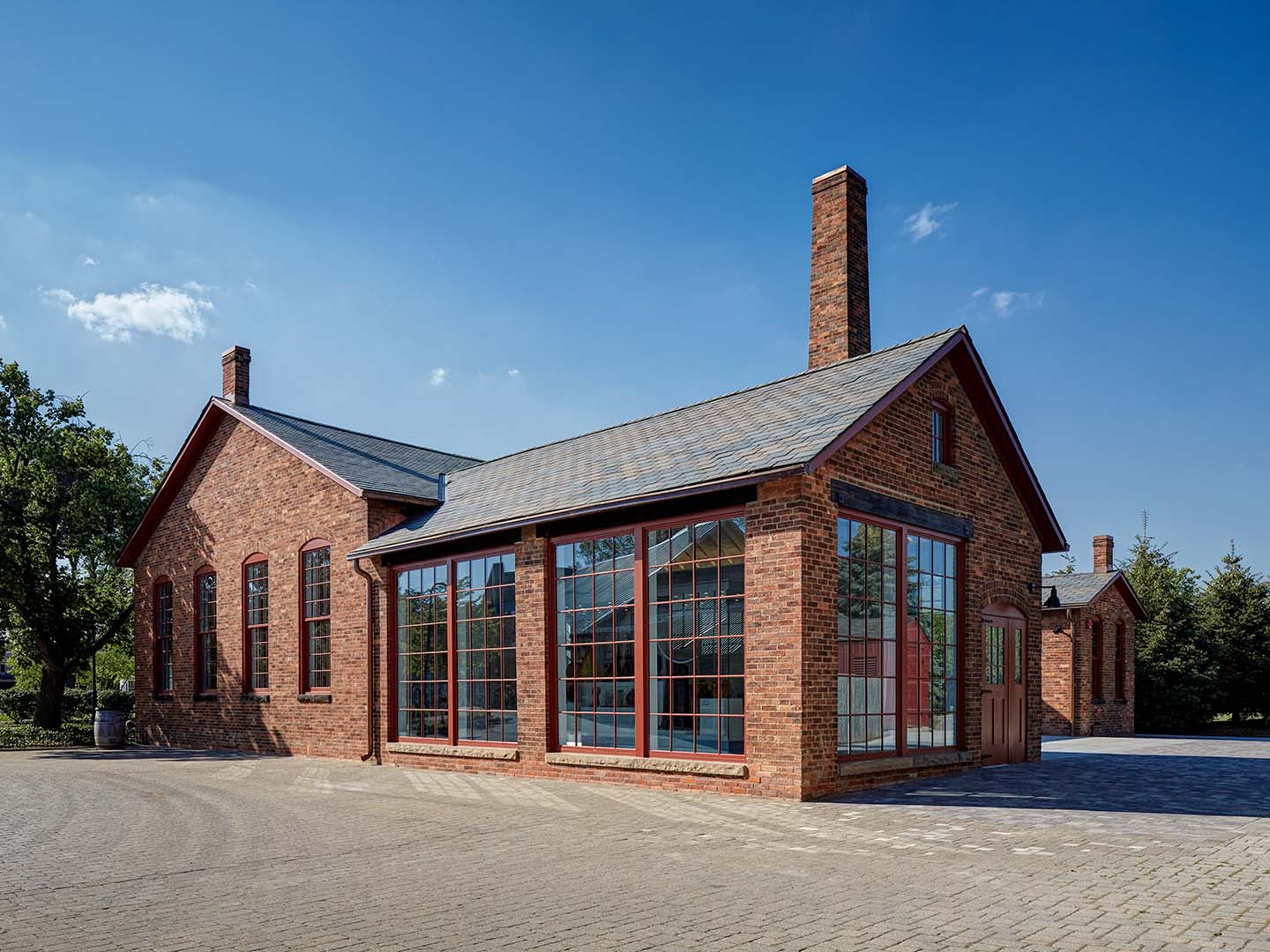 A photo of a red brick building.