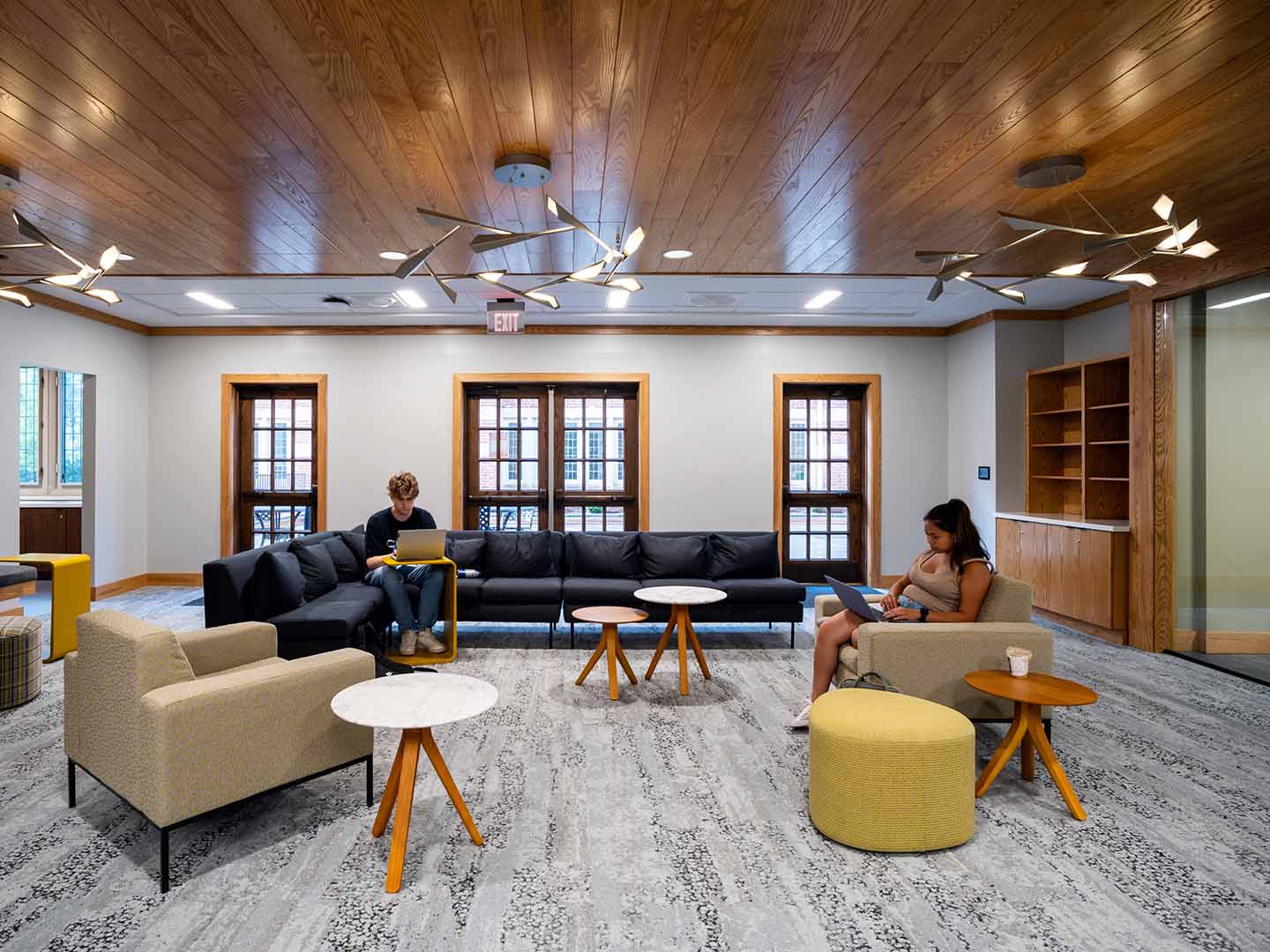 A photo of students using a study area.