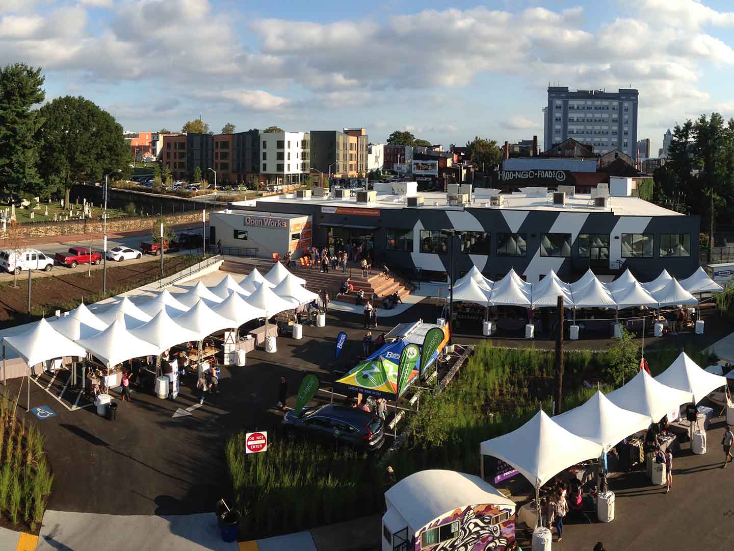 A photo of a street market n Baltimore, MD.