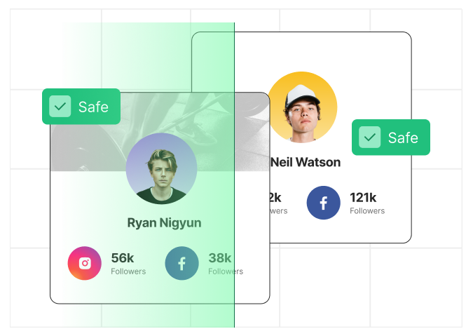 Pre-contract vetting of creator history and brand safety