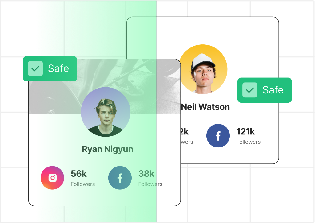 Pre-contract vetting of creator history and brand safety