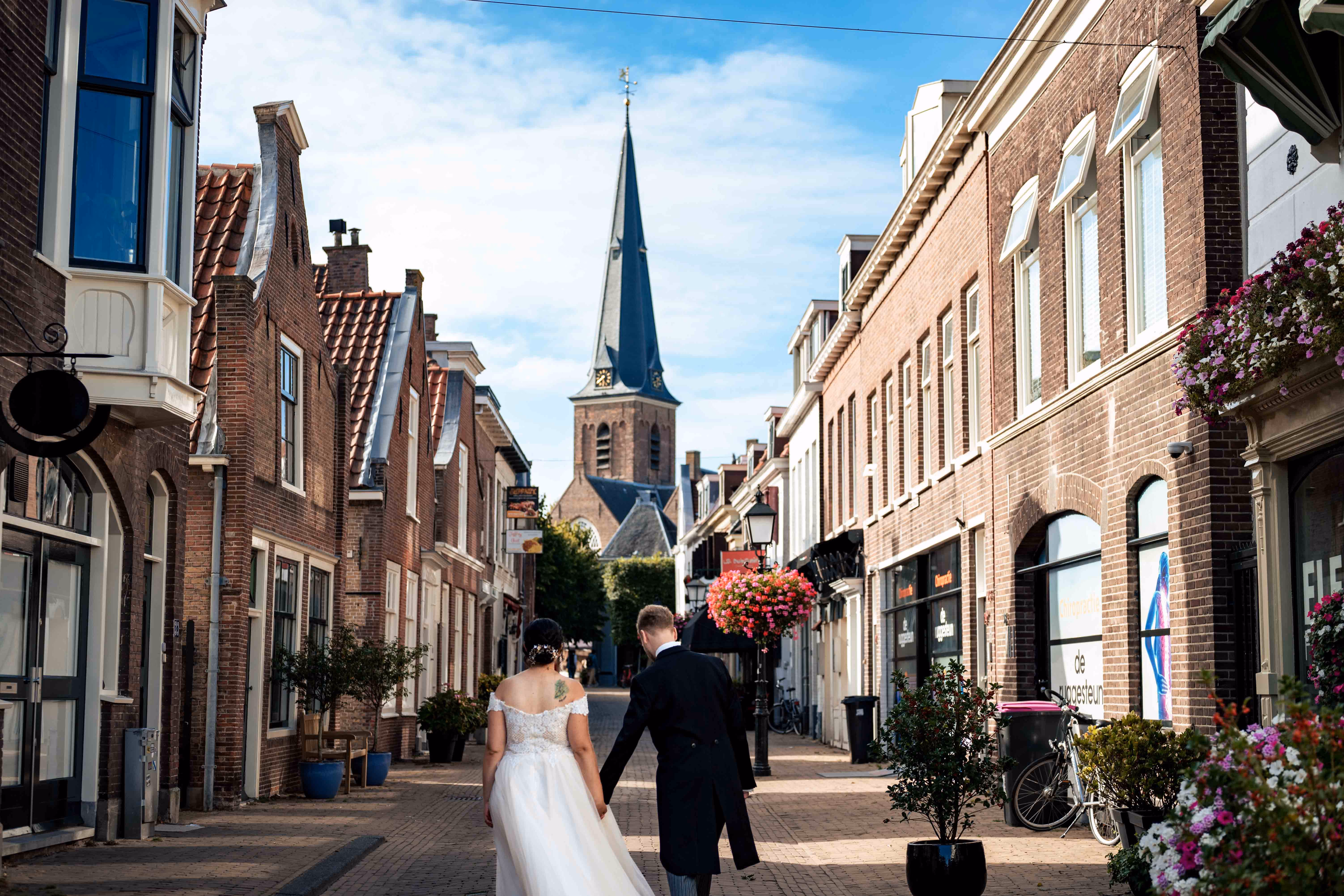 fotoshoot bruidspaar centrum voorburg