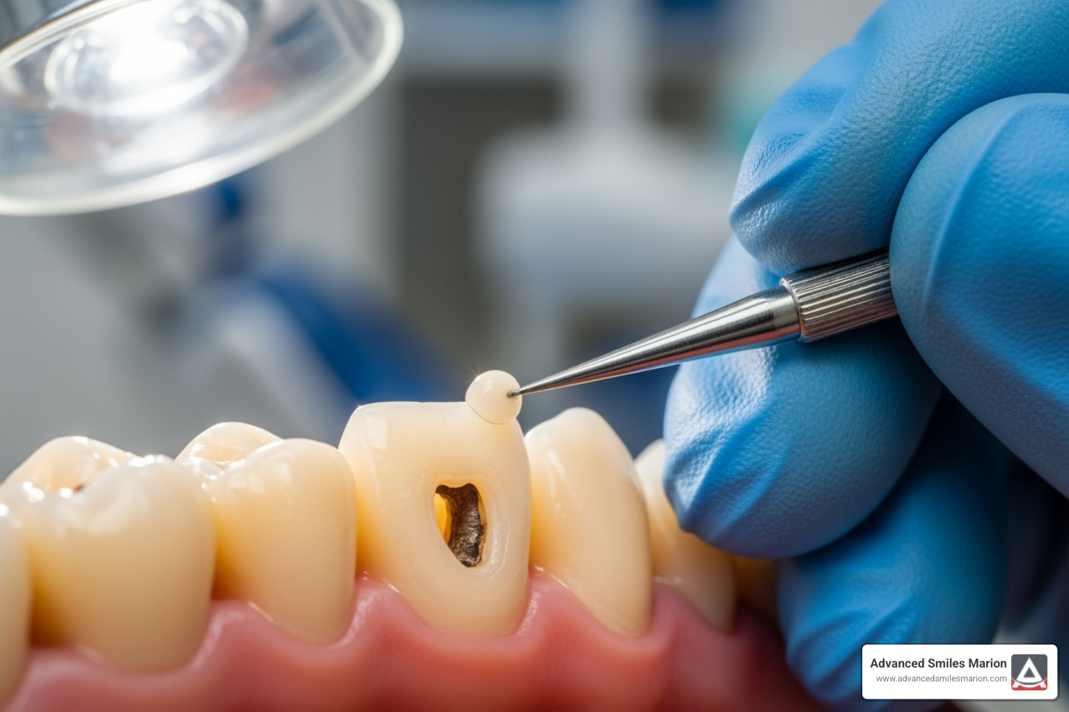 dentist applying composite resin to a tooth - composite dental bonding cost