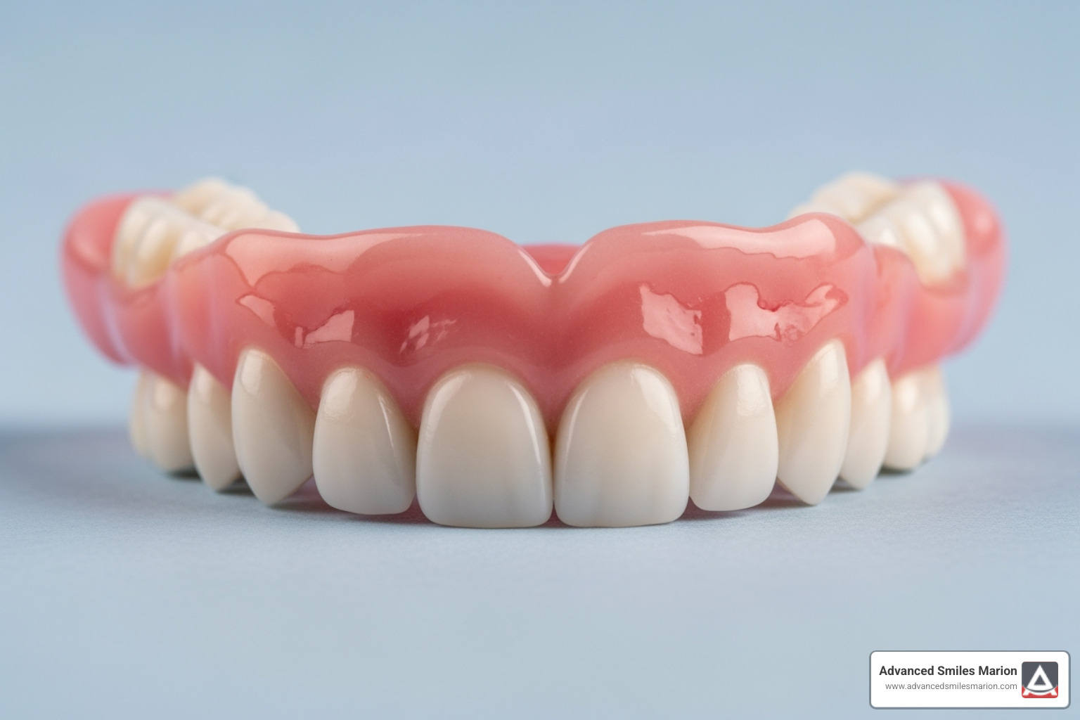 image of a dentist adjusting a denture for a patient - upper false teeth