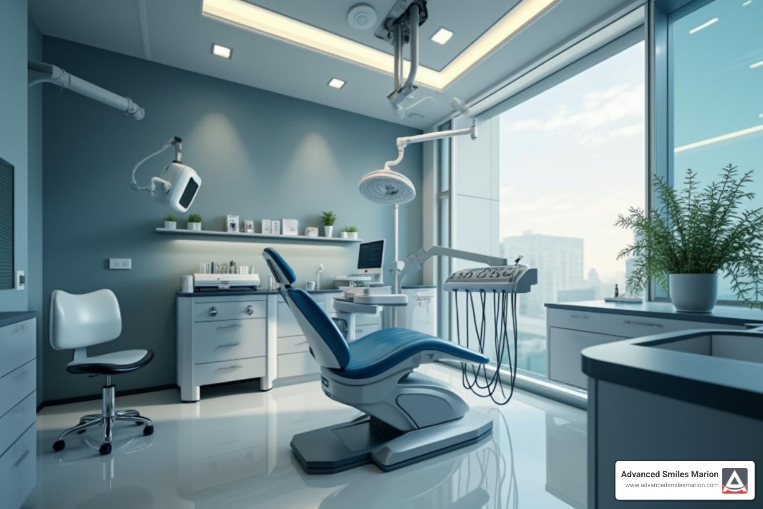 a dental laser or digital scanner in a modern treatment room - Marion dental office