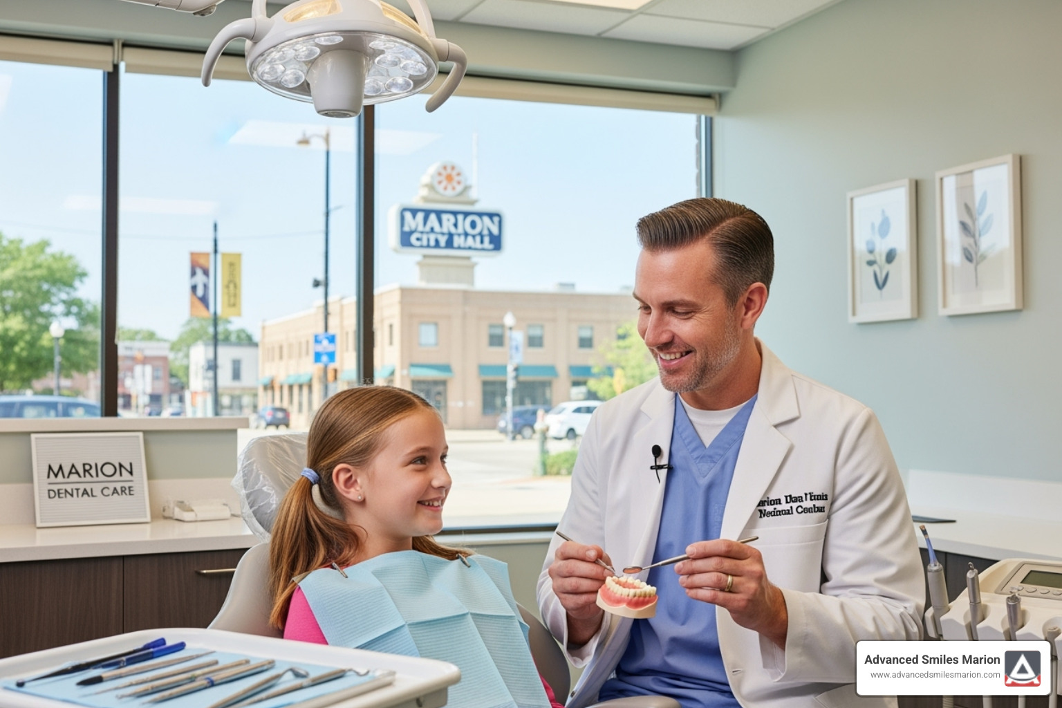 A patient discussing payment options with a friendly front desk staff member - dentist in marion oh