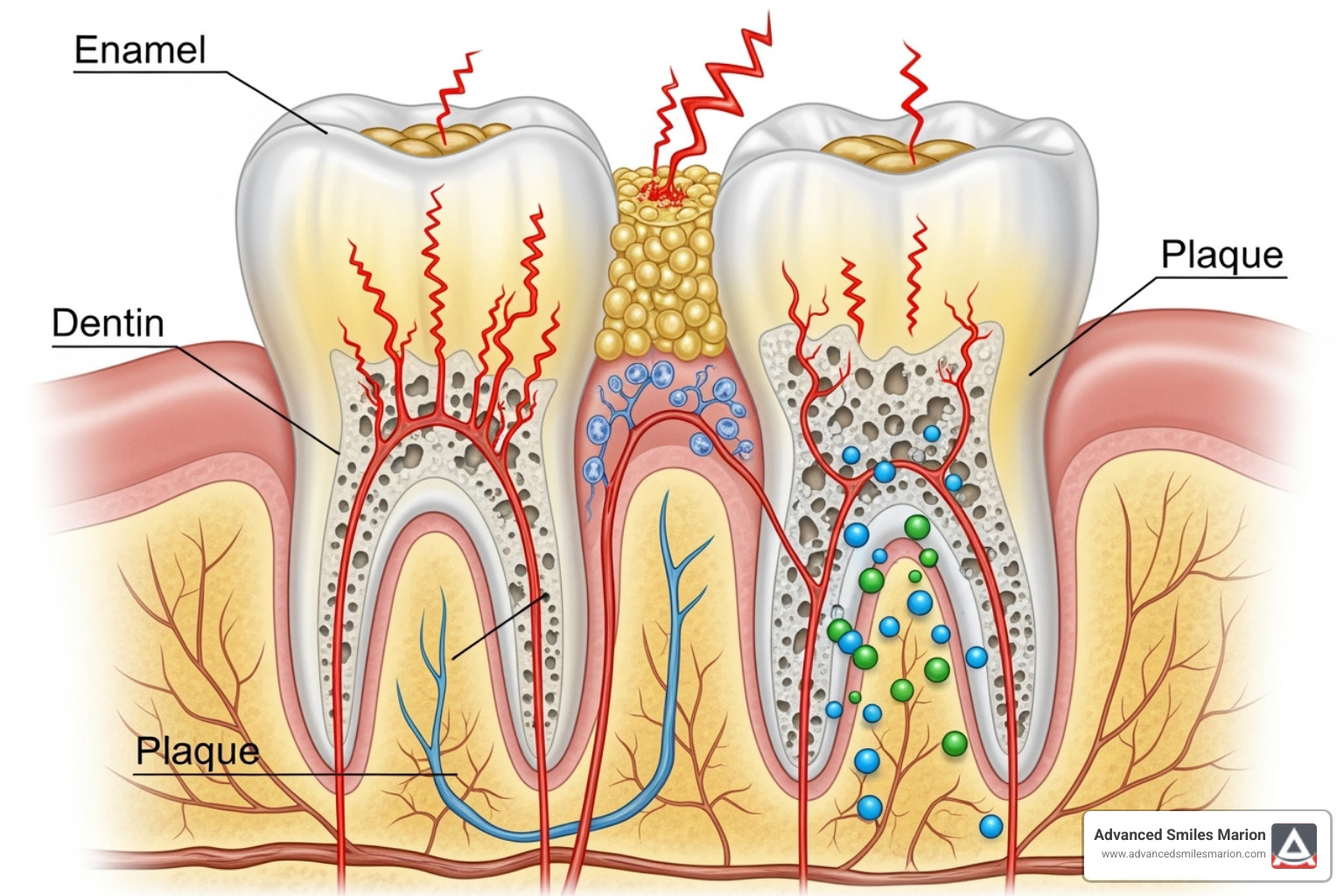 Demineralization process showing plaque acid attacking enamel - how to remove white spots on teeth Demineralization process showing plaque acid attacking enamel - how to remove white spots on teeth