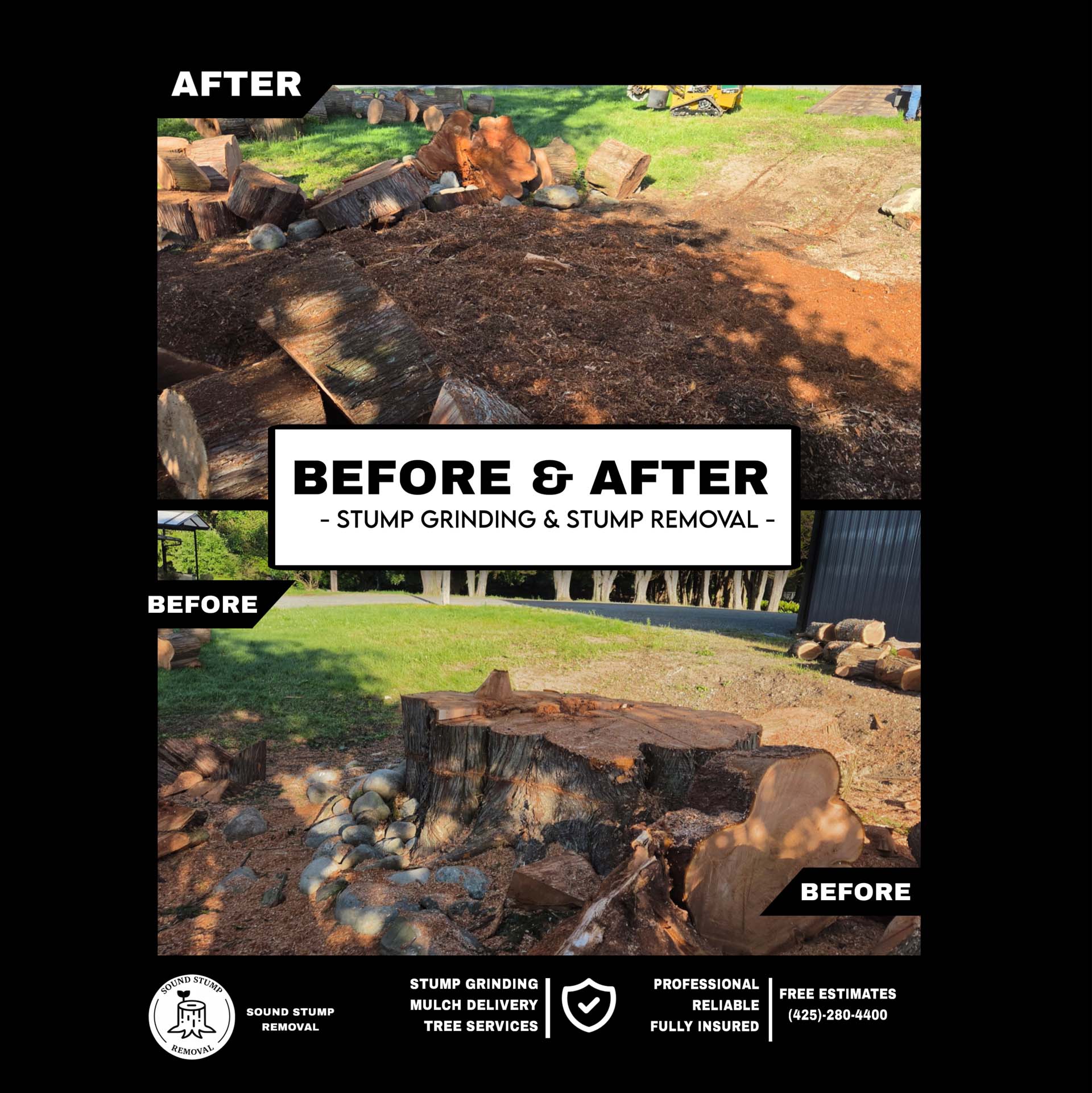 Big Cedar Stump Removal