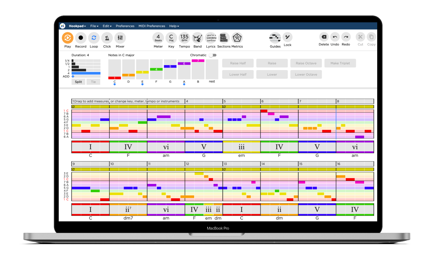 Laptop mockup of hookpad