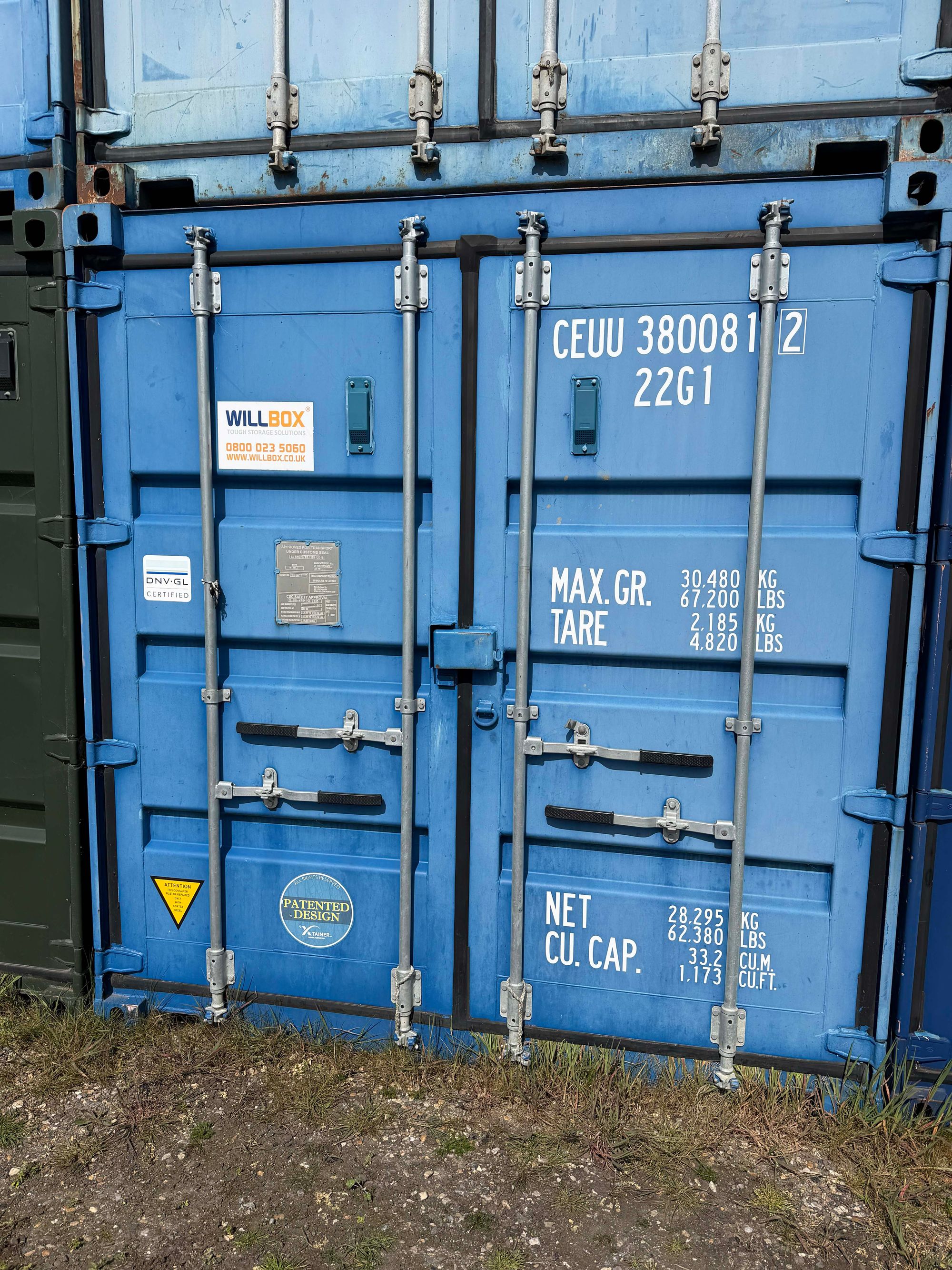 20ft Blue Container - CTXU3376272| Willbox
